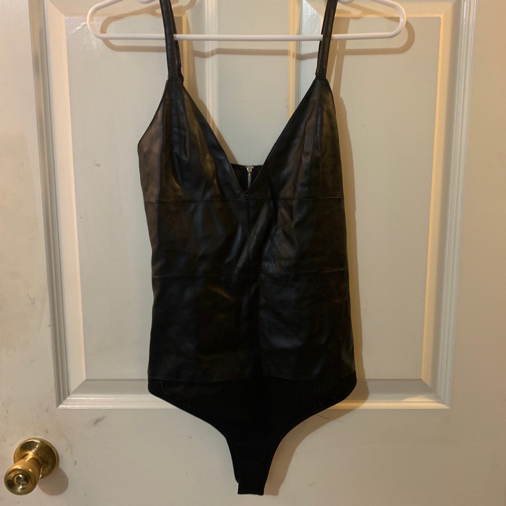 Leather body suit